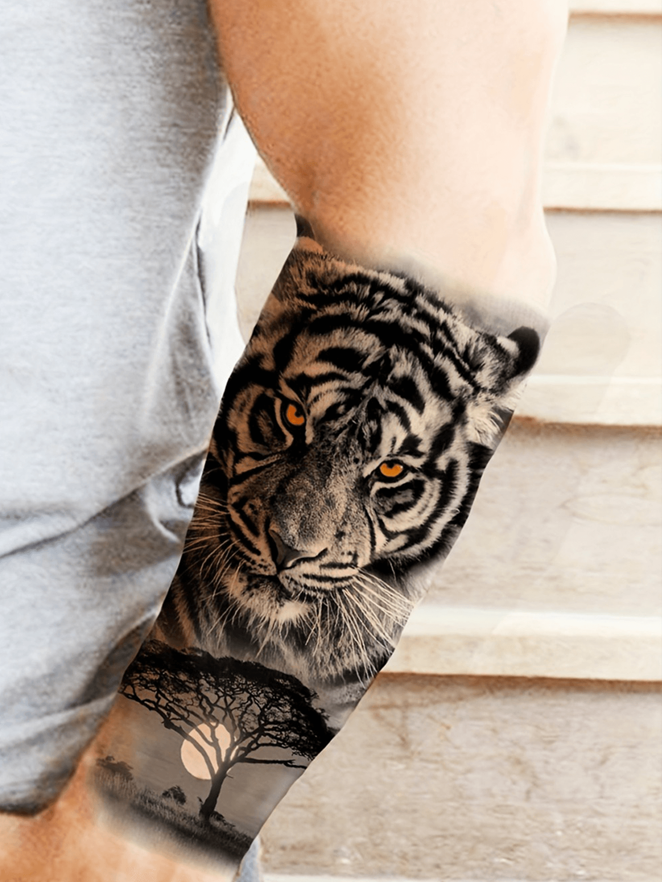 Jungle Tiger waterproof Tattoo Sticker